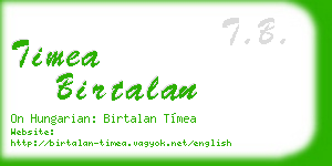 timea birtalan business card